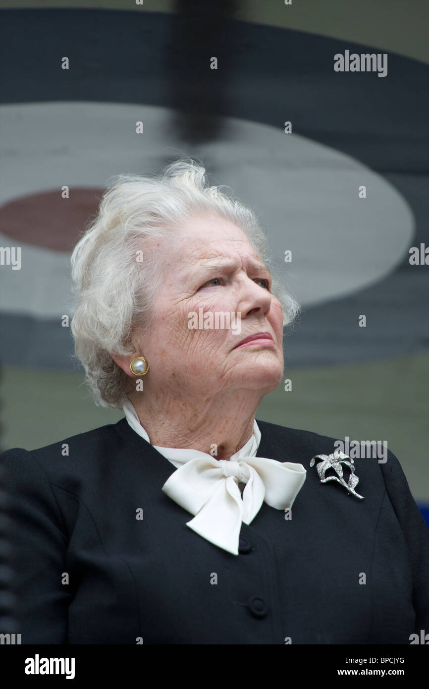 La fille de Winston Churchill, Lady Soames présents à la célébration du 70e anniversaire de la bataille d'Angleterre Banque D'Images