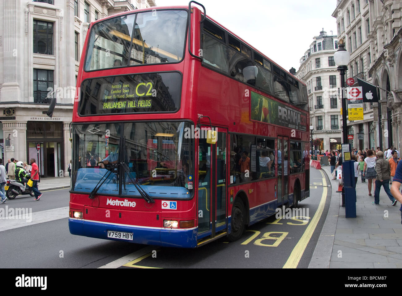 London bus à impériale rouge transports nouvelle Banque D'Images