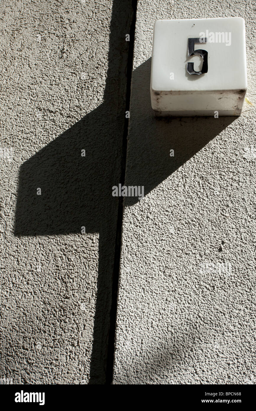 Portrait d'un numéro de maison Banque D'Images