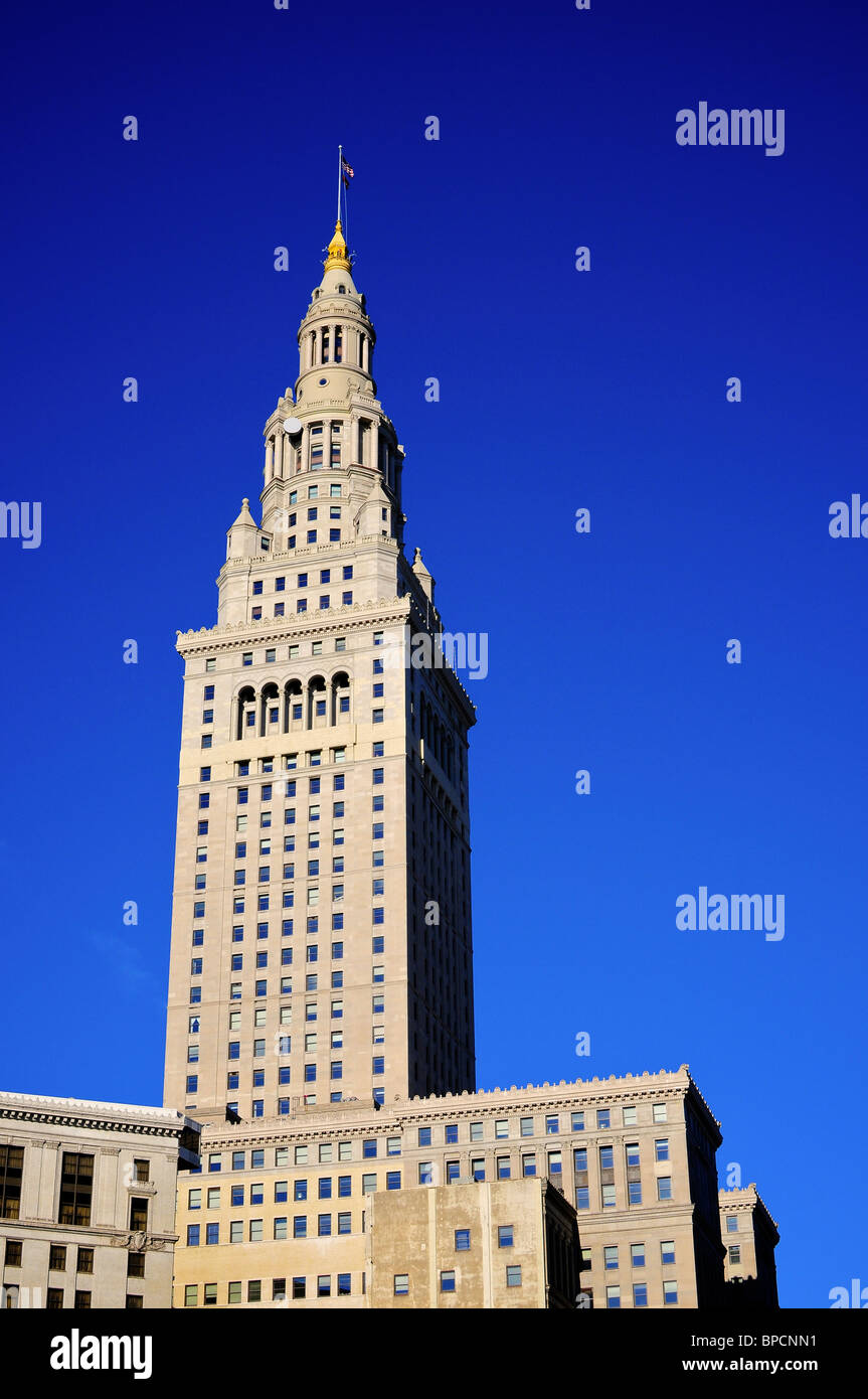 Le Terminal Tower, Cleveland, Ohio, USA Banque D'Images