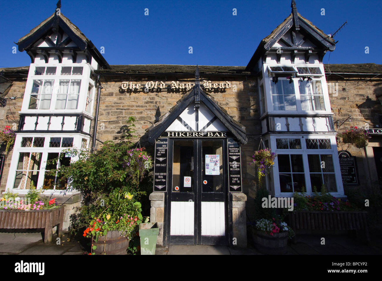 Old nags head public house début de la pennine way edale derbyshire england uk go Banque D'Images