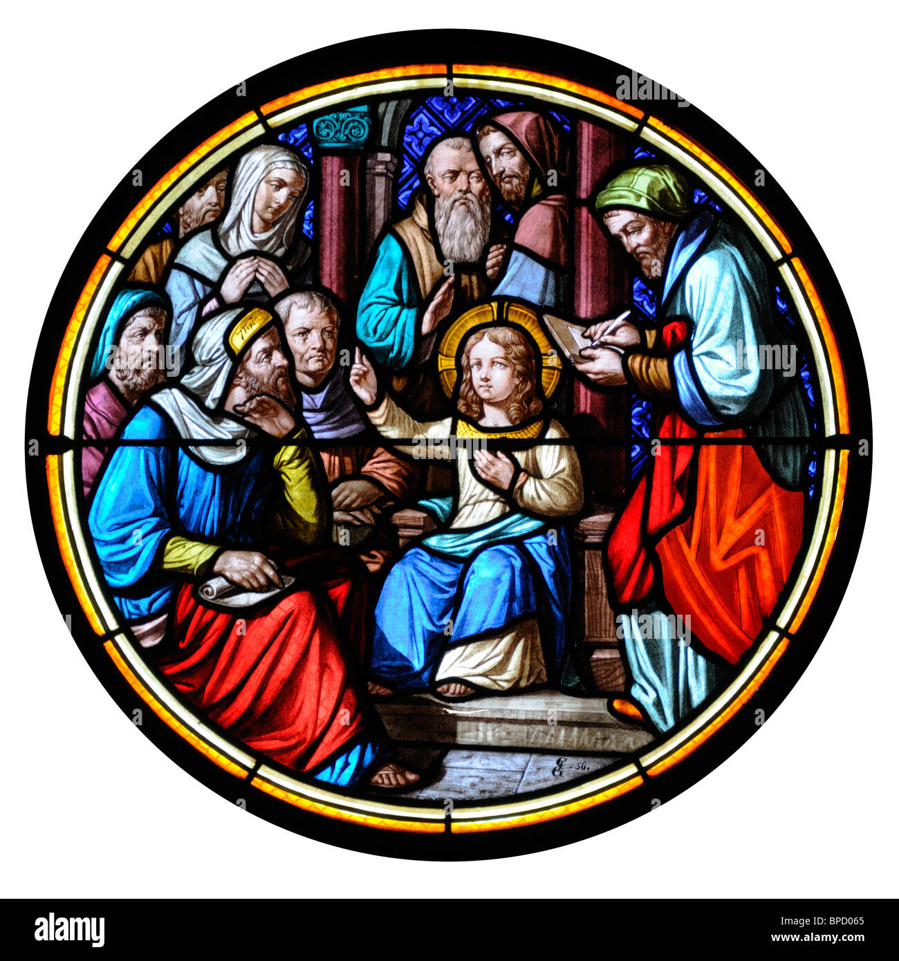 / Bâle Bâle, Suisse. Basler Münster (cathédrale) Vitrail Banque D'Images