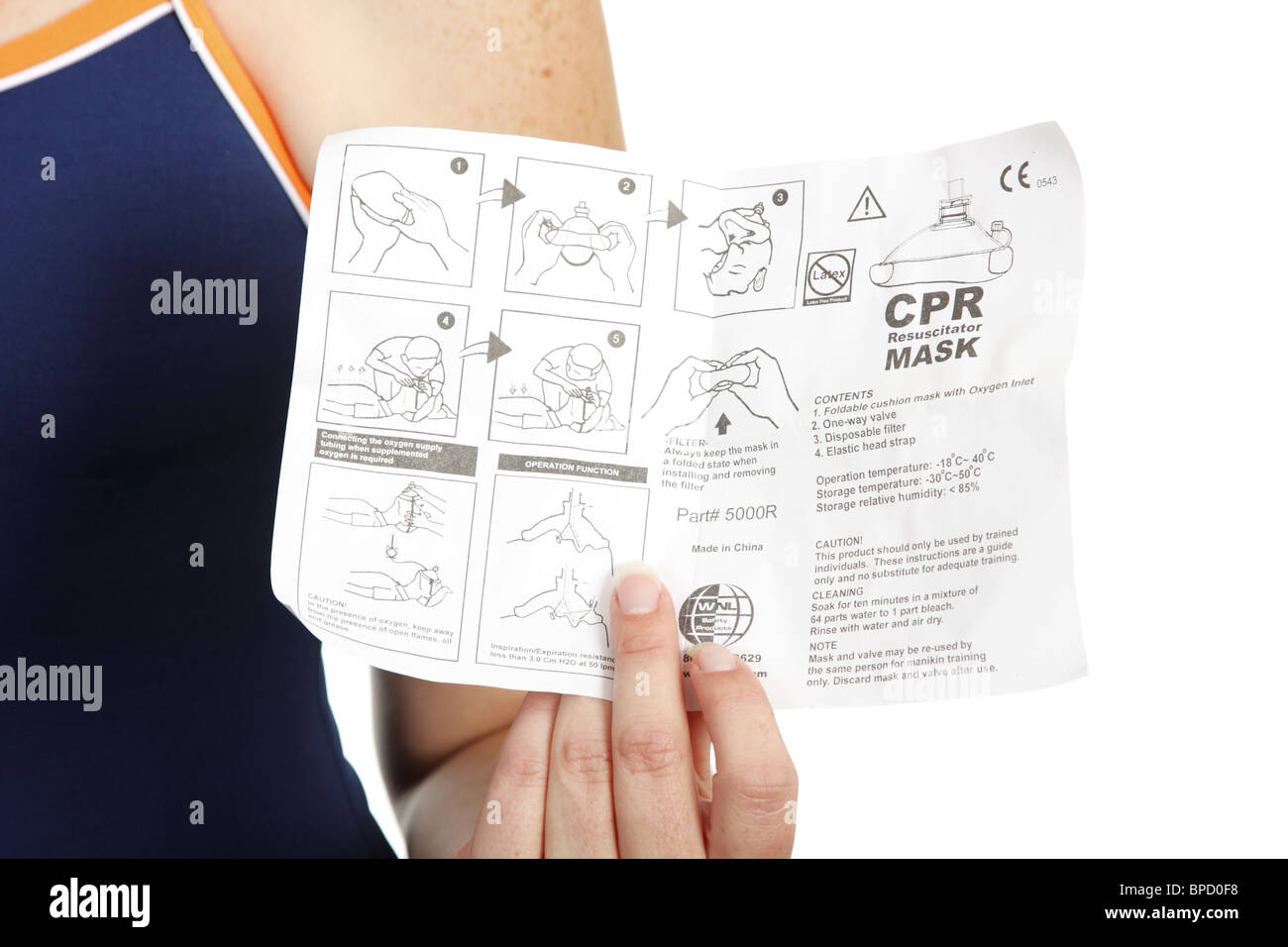 Lifeguard holding instructions pour kit CP Banque D'Images