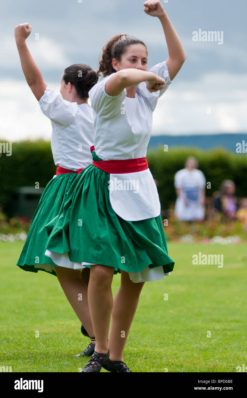 Danseurs écossais au château de Stirling, Écosse. Banque D'Images