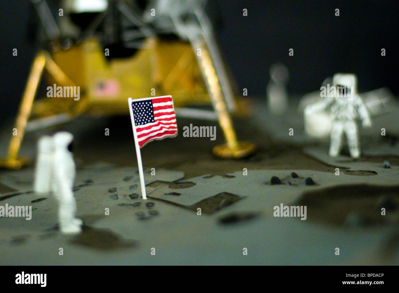 Un modèle de l'alunissage d'Apollo 11 Banque D'Images