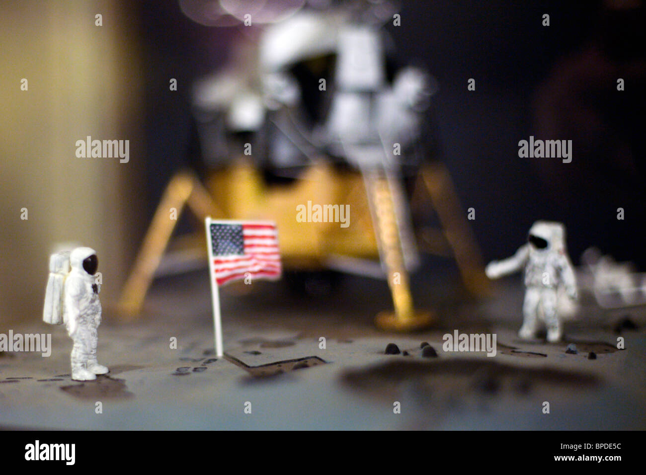 Un modèle de l'alunissage d'Apollo 11 Banque D'Images
