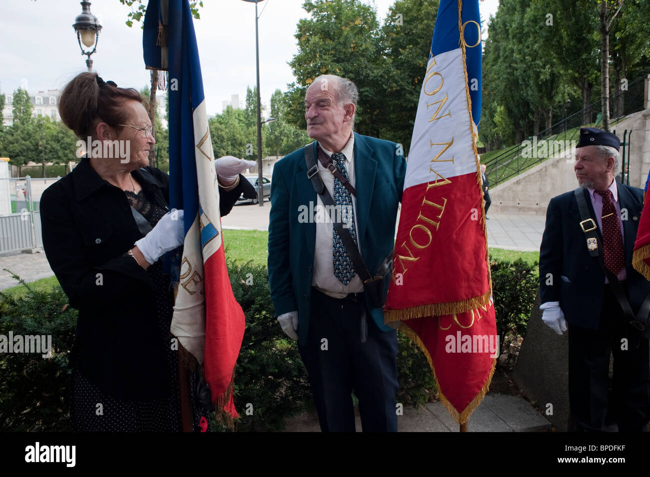 Paris, France, anciens soldats célèbrent l'anniversaire de la libération de Paris, résistance française, commémorant Paris, histoire juifs france Banque D'Images