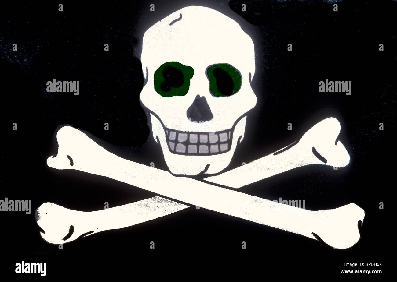 'Jolly Roger' avec tête de mort Banque D'Images