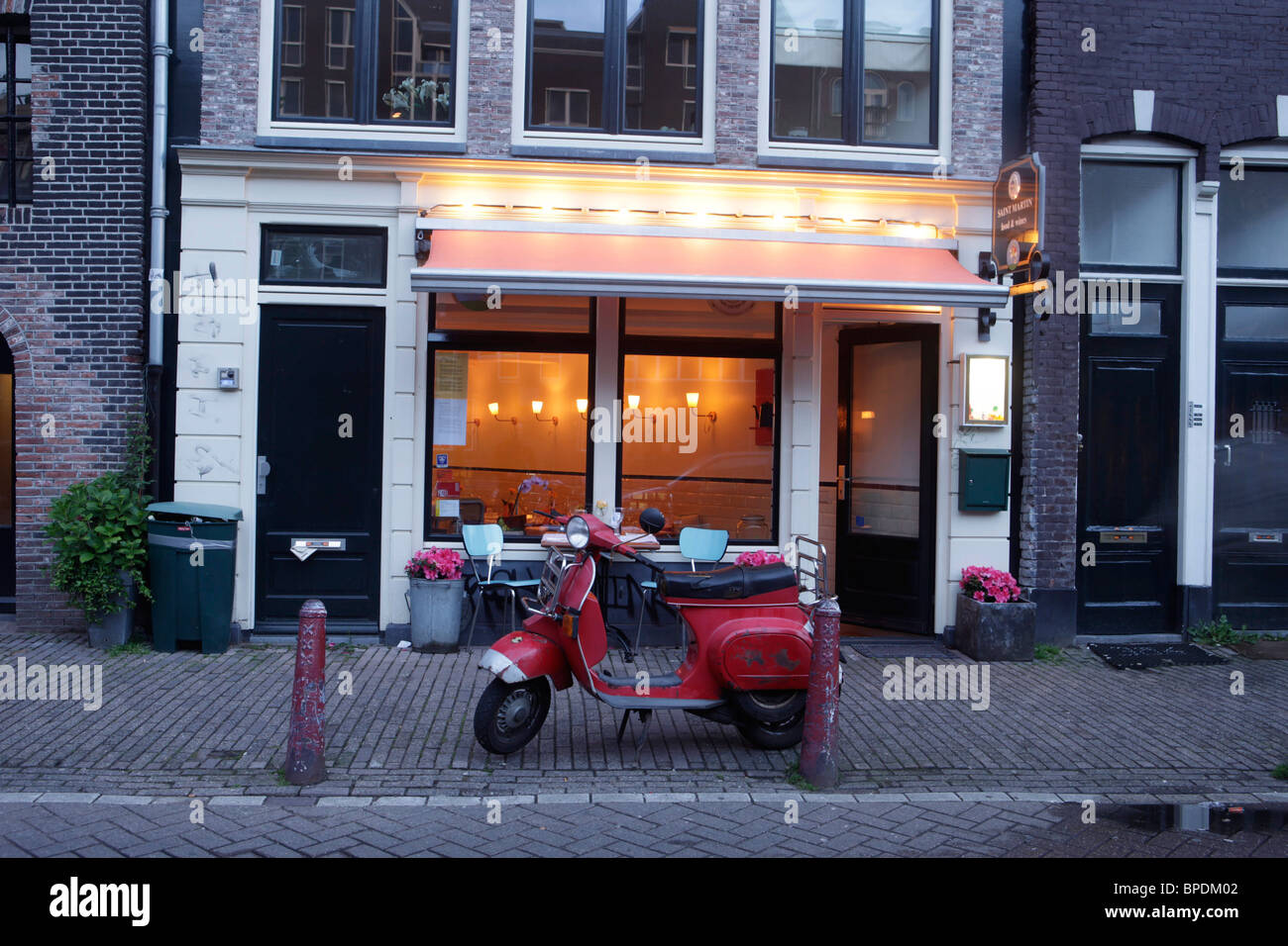 Saint Martin Cuisine et vins, Prinsengracht 358, Amsterdam Banque D'Images