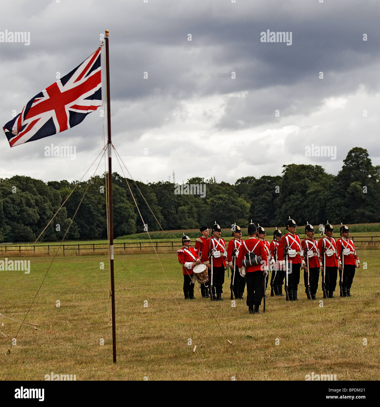 Die Hard Company La société militaire victorien sur 1880 avec Service d'accueil de l'Union, 1er bataillon du Middlesex Regiment Banque D'Images