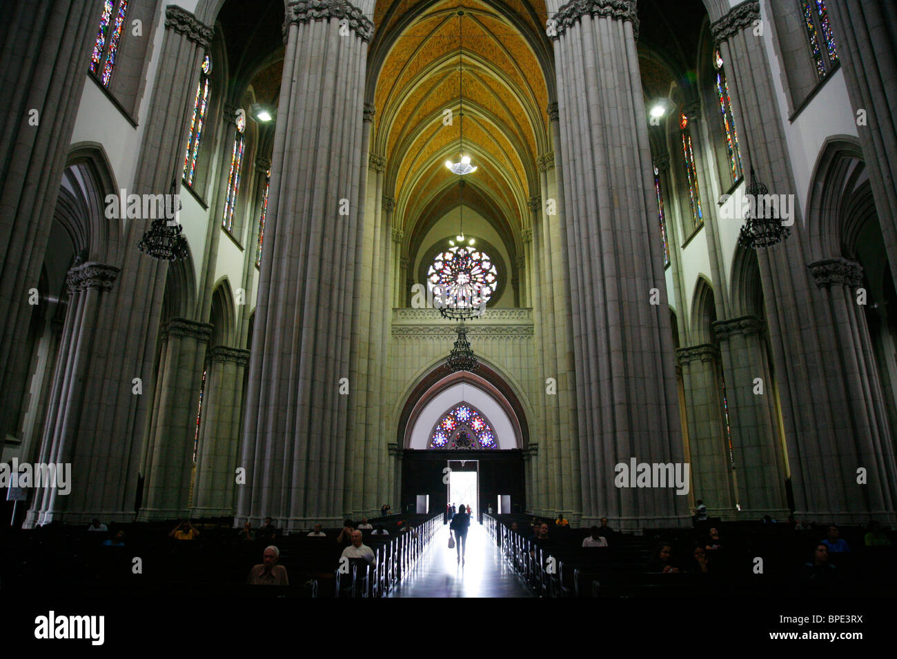 Catedral da Sé, Sao Paulo, Brésil. Banque D'Images