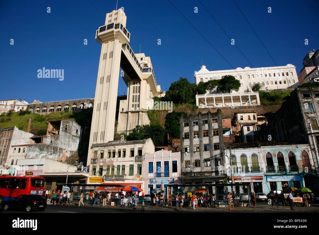 Elevador Lacerda, Salvador, Bahia, Brésil. Banque D'Images