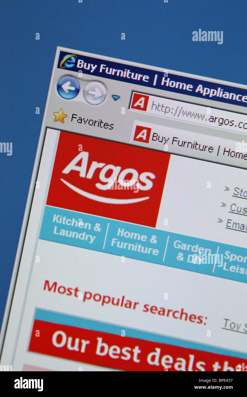 Valeur au catalogue commercial d'Argos Banque D'Images