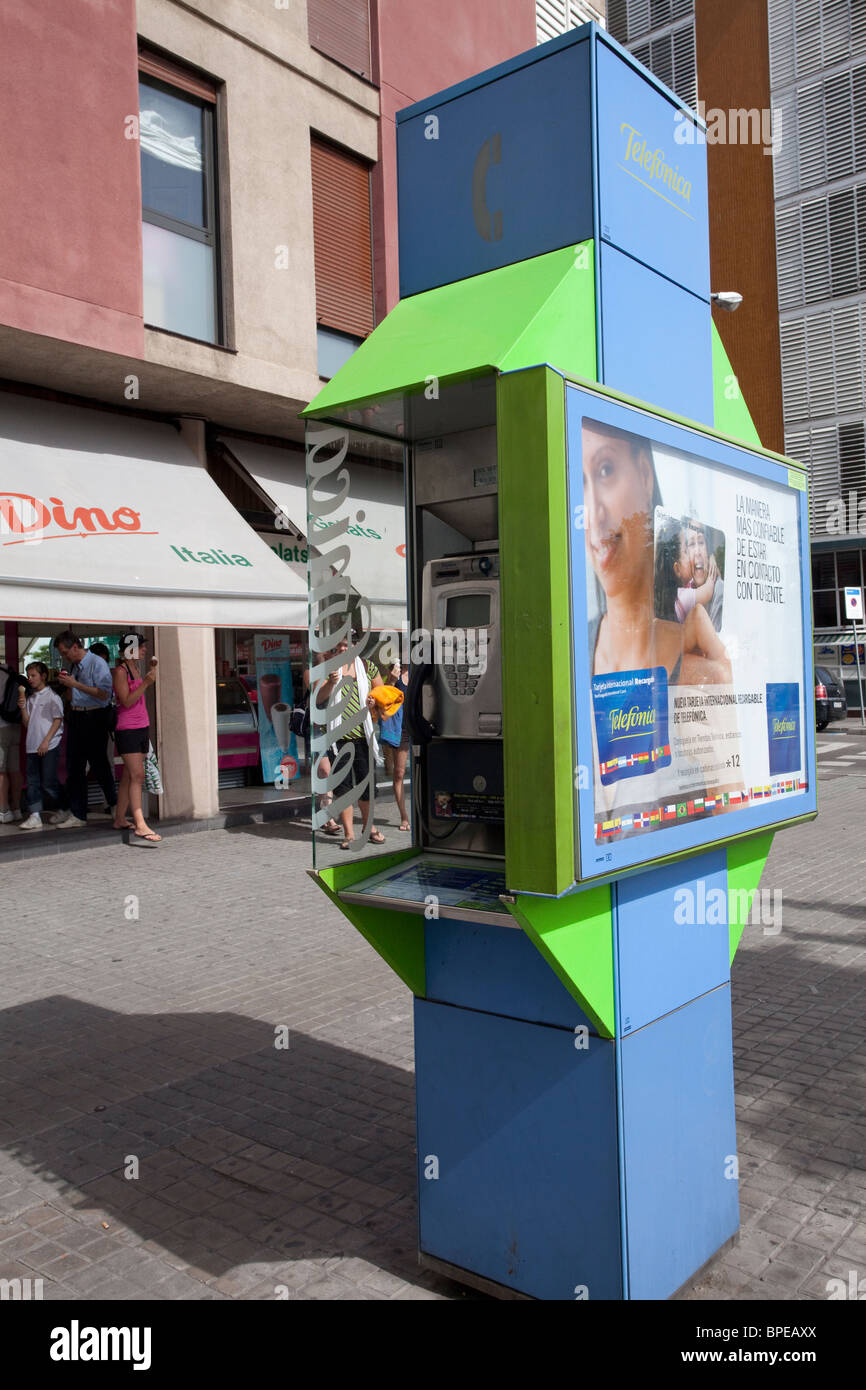 Barcelone, Espagne Téléphone Banque D'Images