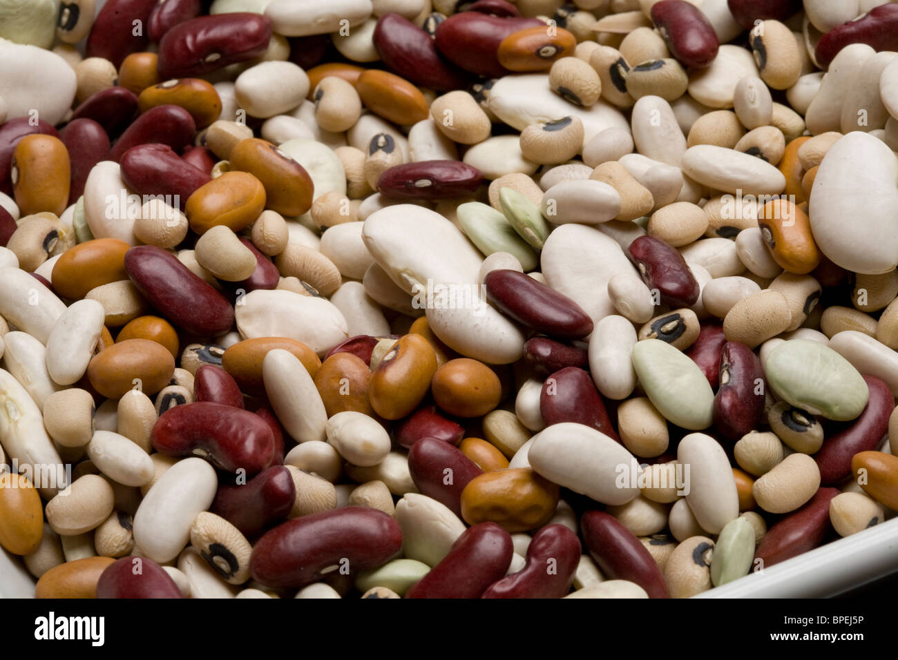 Black Eyed haricots haricots alubia haricots bruns hollandais bébé haricots haricots de lima haricots beurre haricots Banque D'Images