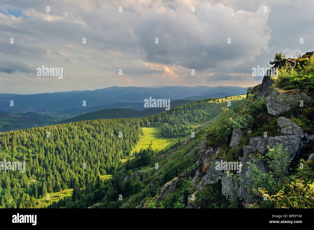 Vue sur les Vosges, Alsace, France Banque D'Images Vue sur les Vosges, Alsace, France Banque D'Images