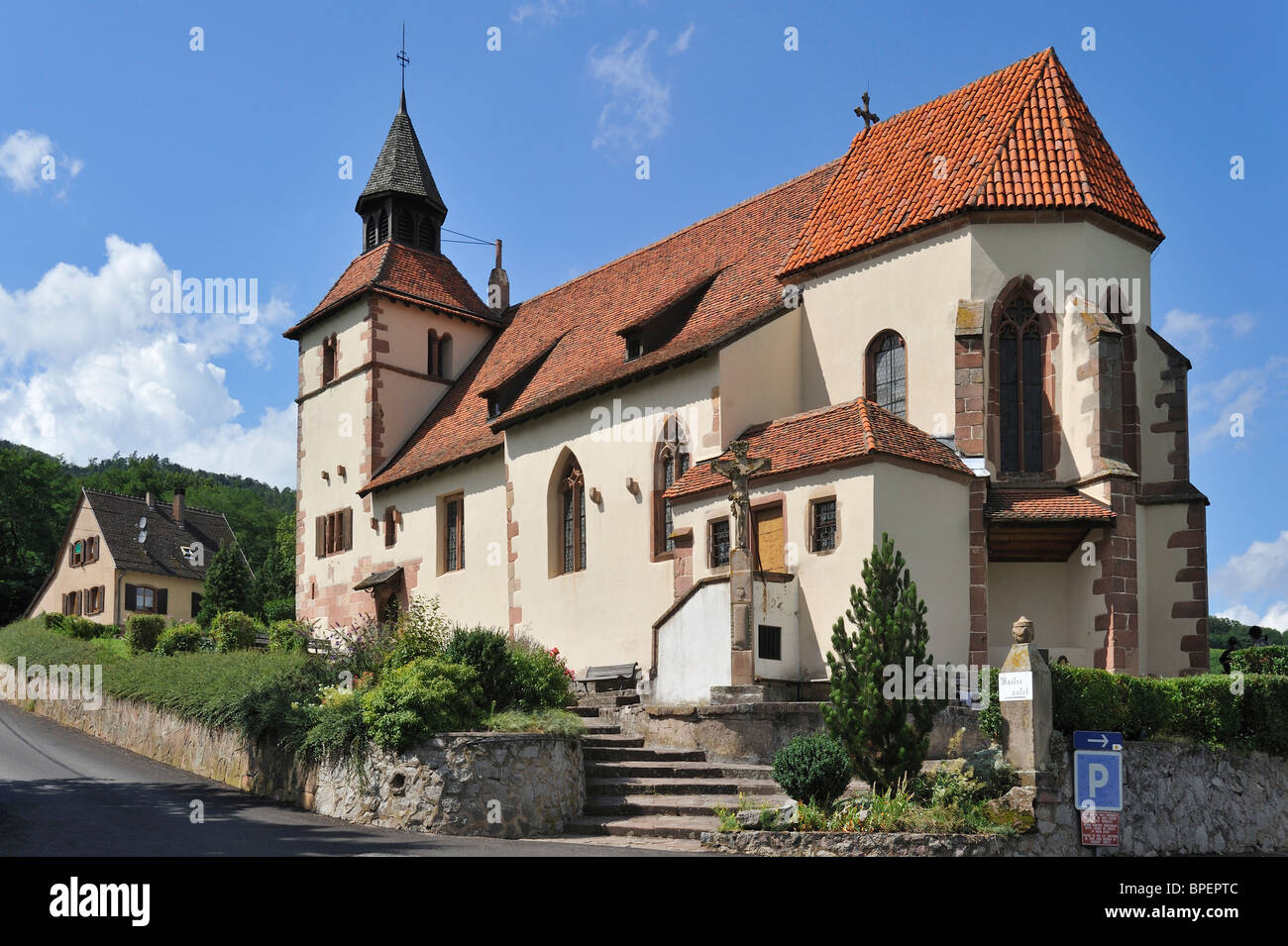 Chapelle Saint-Sébastien à Dambach-la-Ville, Vosges, Alsace, France Banque D'Images Chapelle Saint-Sébastien à Dambach-la-Ville, Vosges, Alsace, France Banque D'Images