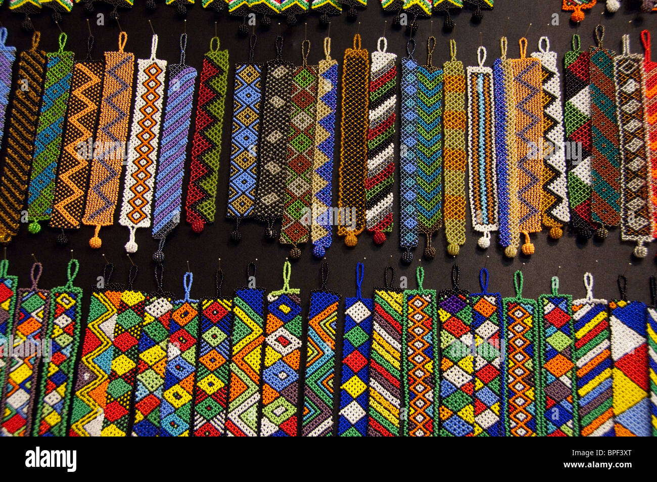 L'Afrique du Sud, Cape Town. Sud-africain typique de souvenirs perlés. Banque D'Images