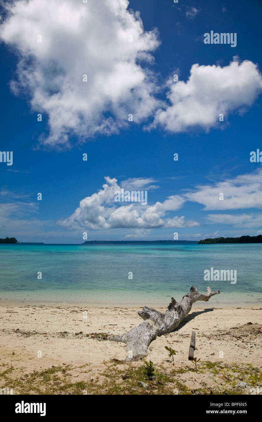 L'île d'Espiritu Santo, Vanuatu, Port Olry. Plage de Port Olry Town Banque D'Images