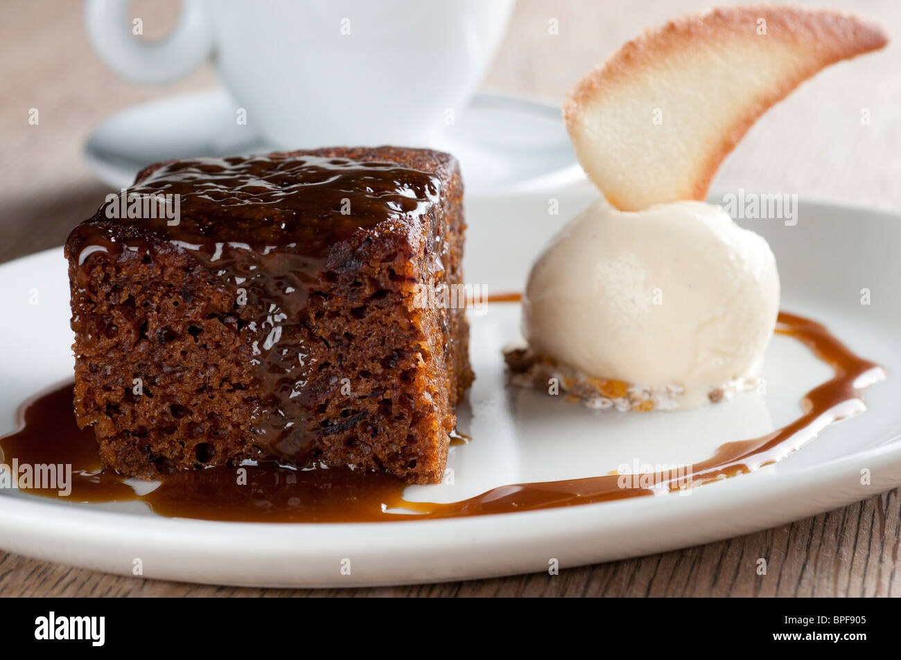 Pub Anglais traditionnel de l'alimentation - au caramel Banque D'Images