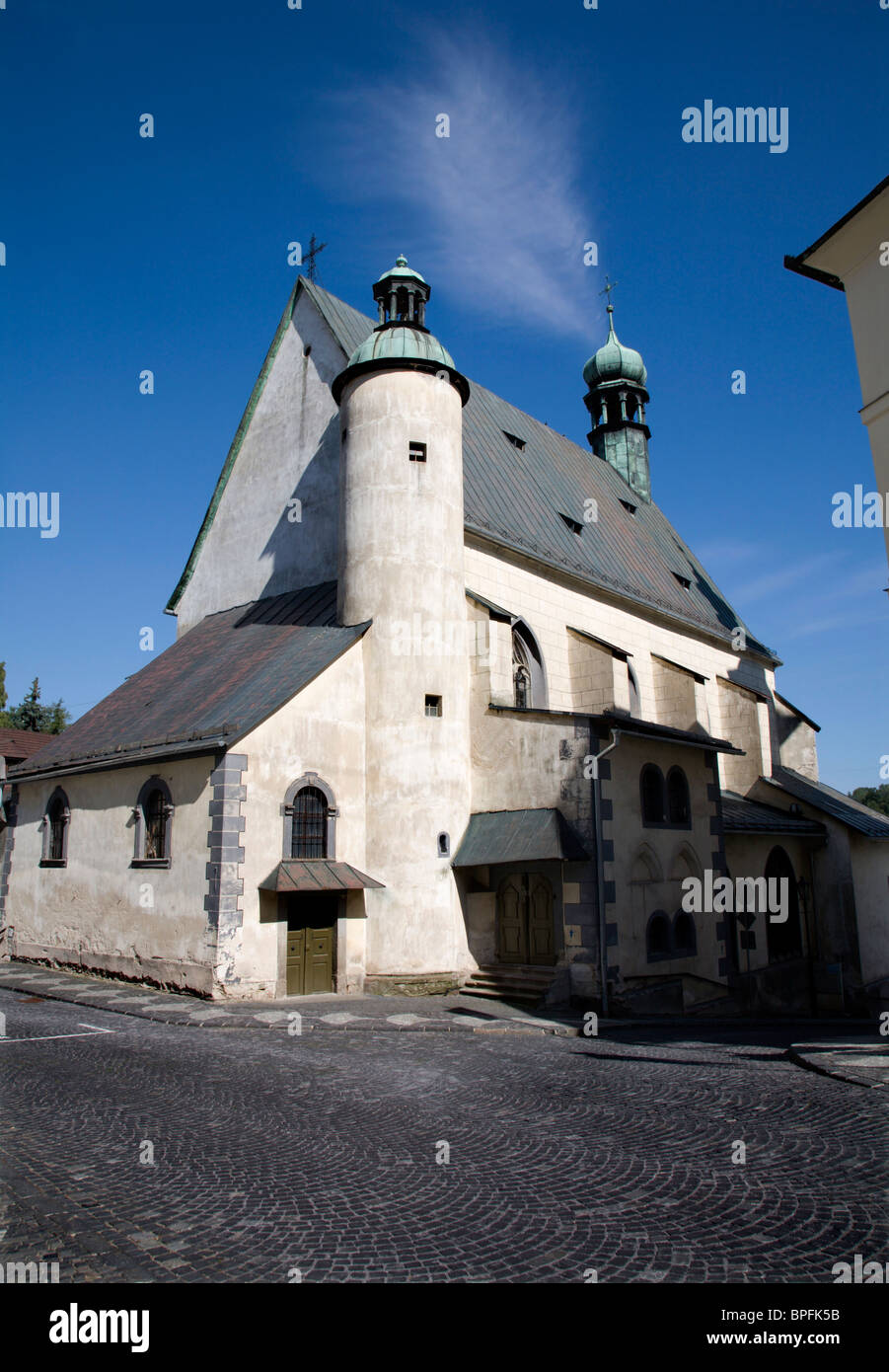 Banska Stiavnica - st. Katharine église gothique Banque D'Images