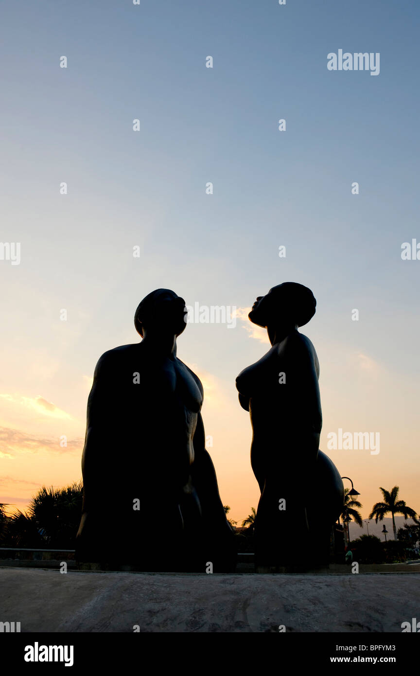 Redemption Song monument à Emancipation Park, Kingston, Jamaïque Banque D'Images