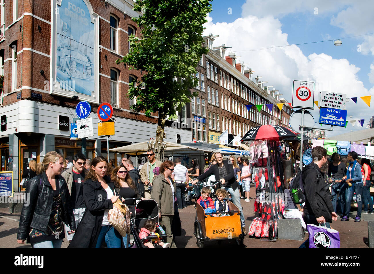 Albert Cuypstraat Cuyp Market Amsterdam Pays-Bas Banque D'Images