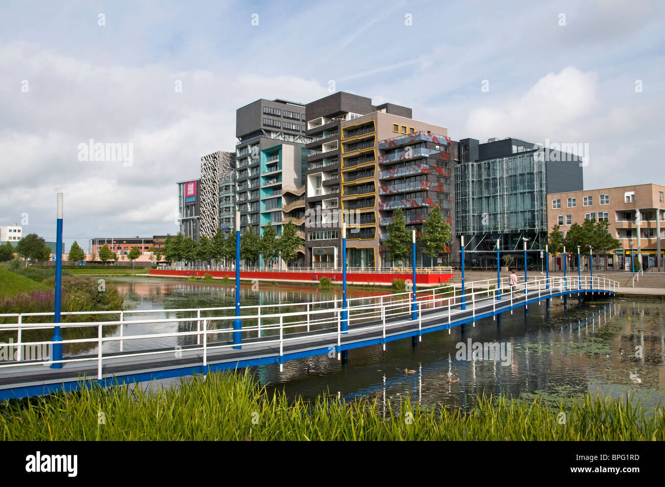 Lelystad capitale de la province de Flevoland construit sur un terrain qui a été fondée en 1967 Shopping Mall Banque D'Images