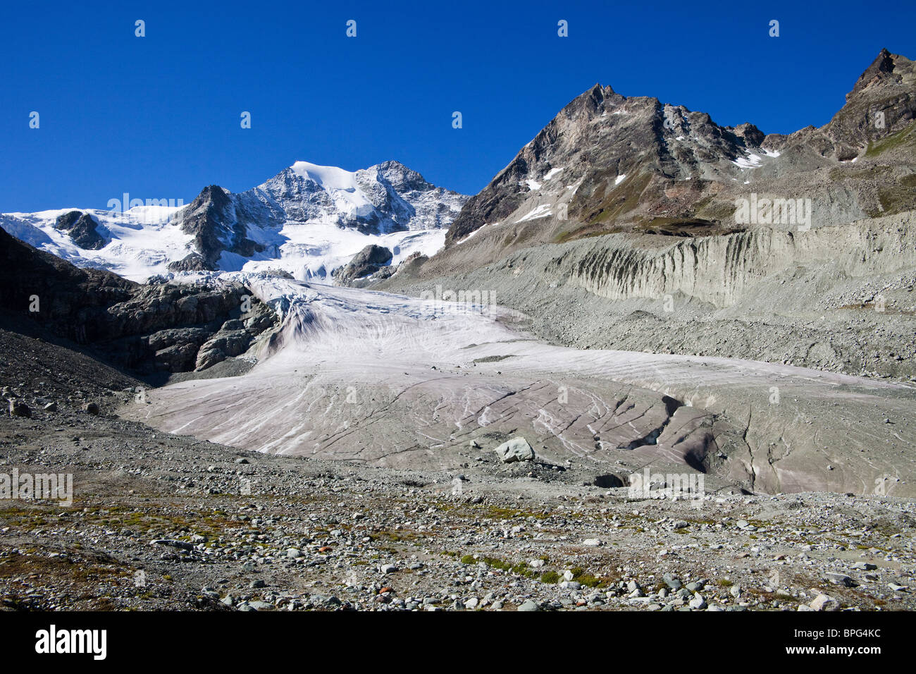 Glacier de Moiry, Suisse Banque D'Images