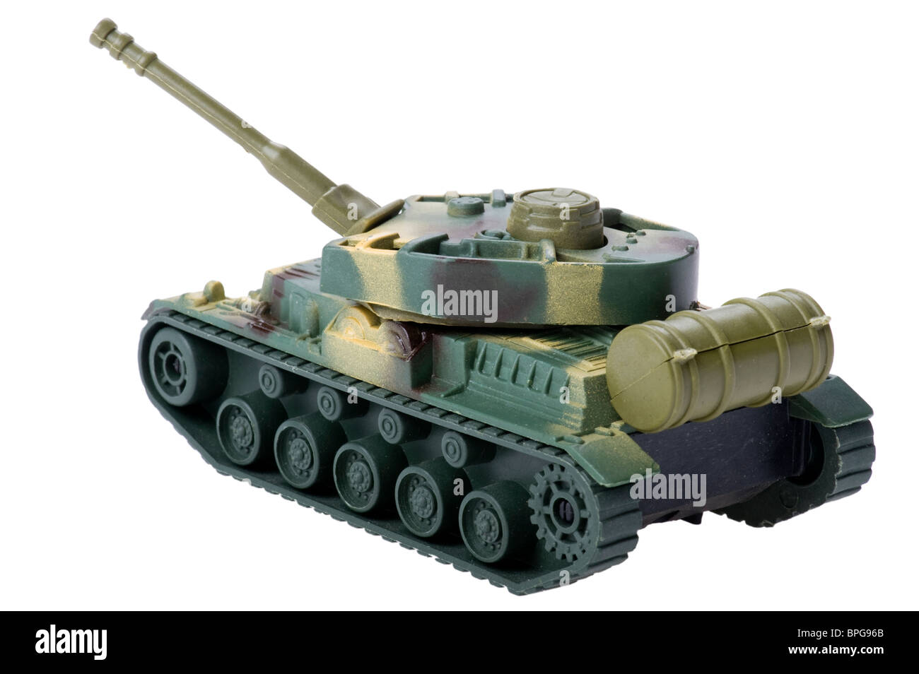 Objet sur blanc - toy tank close up Banque D'Images