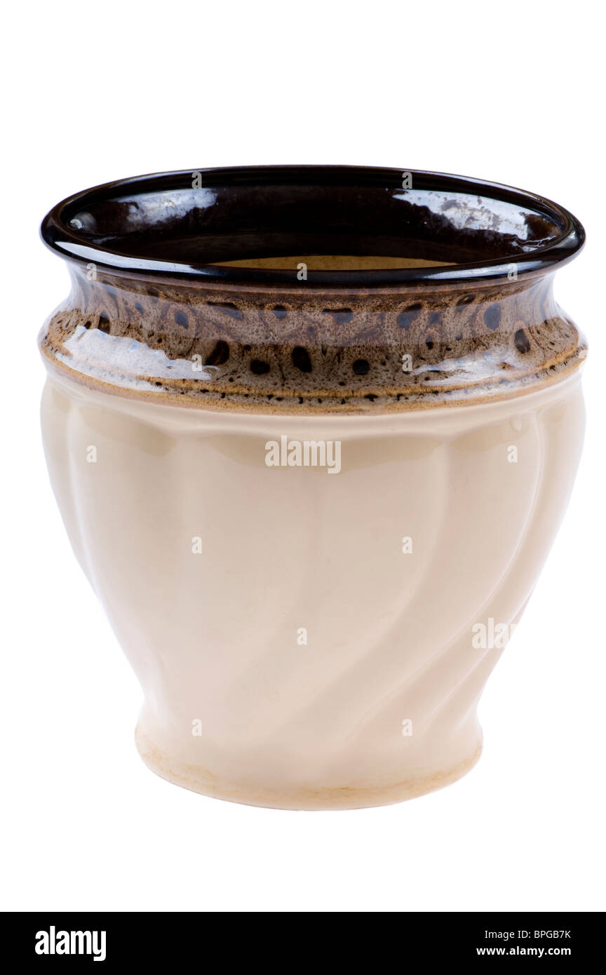 Objet sur blanc - cache-pot close up Banque D'Images