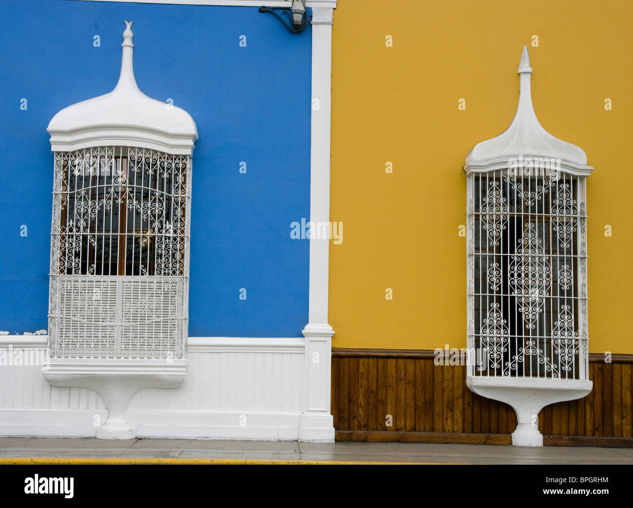 Le Pérou. La ville de Trujillo. L'architecture traditionnelle. L'art colonial Banque D'Images