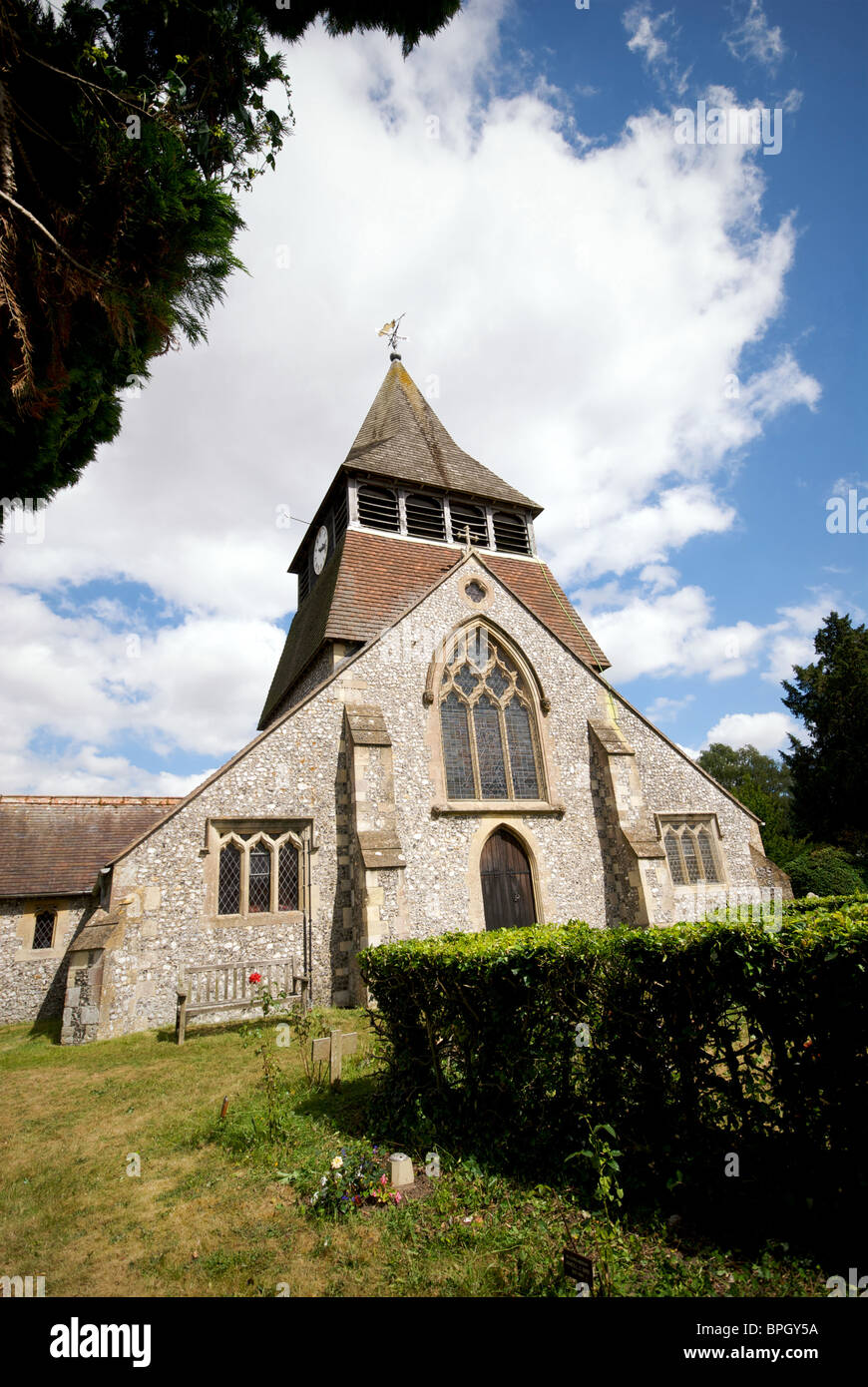 L'église paroissiale du roi Somborne Hampshire UK Banque D'Images