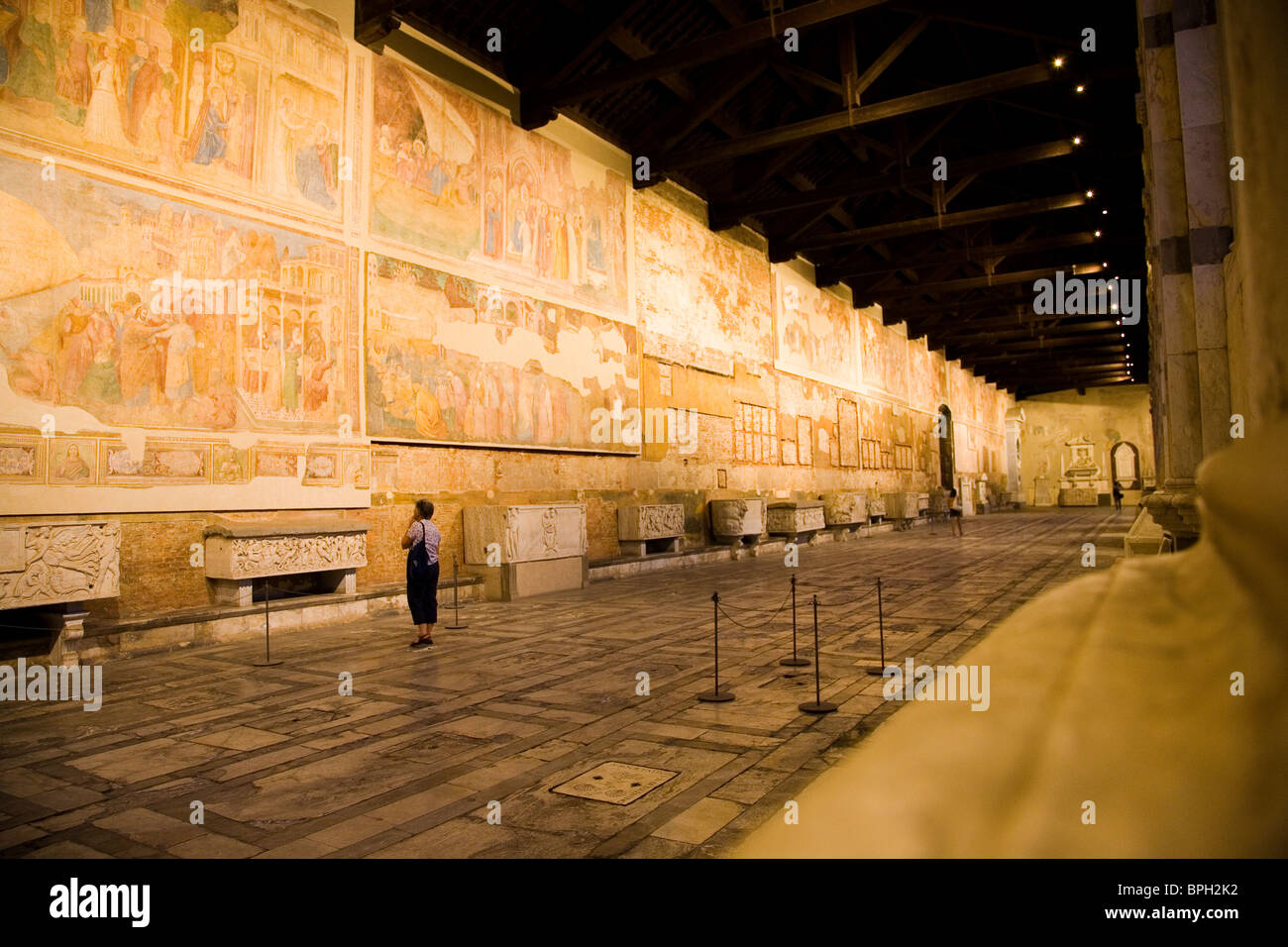 Campo Santo Monumentali (cimetière monumental), Pise, Italie, dans la nuit Banque D'Images