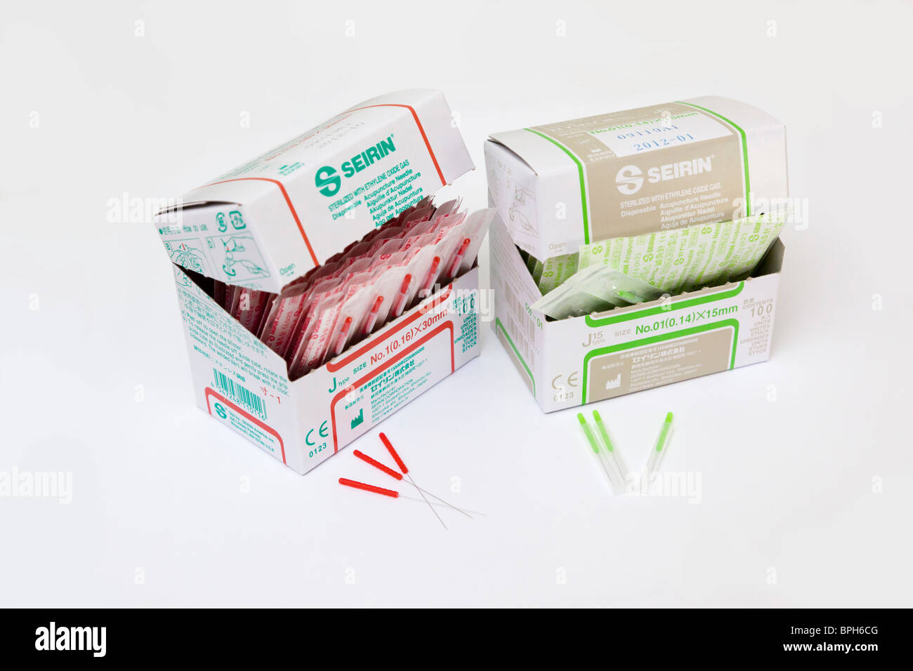 Paquets de acupuncture needles Banque D'Images