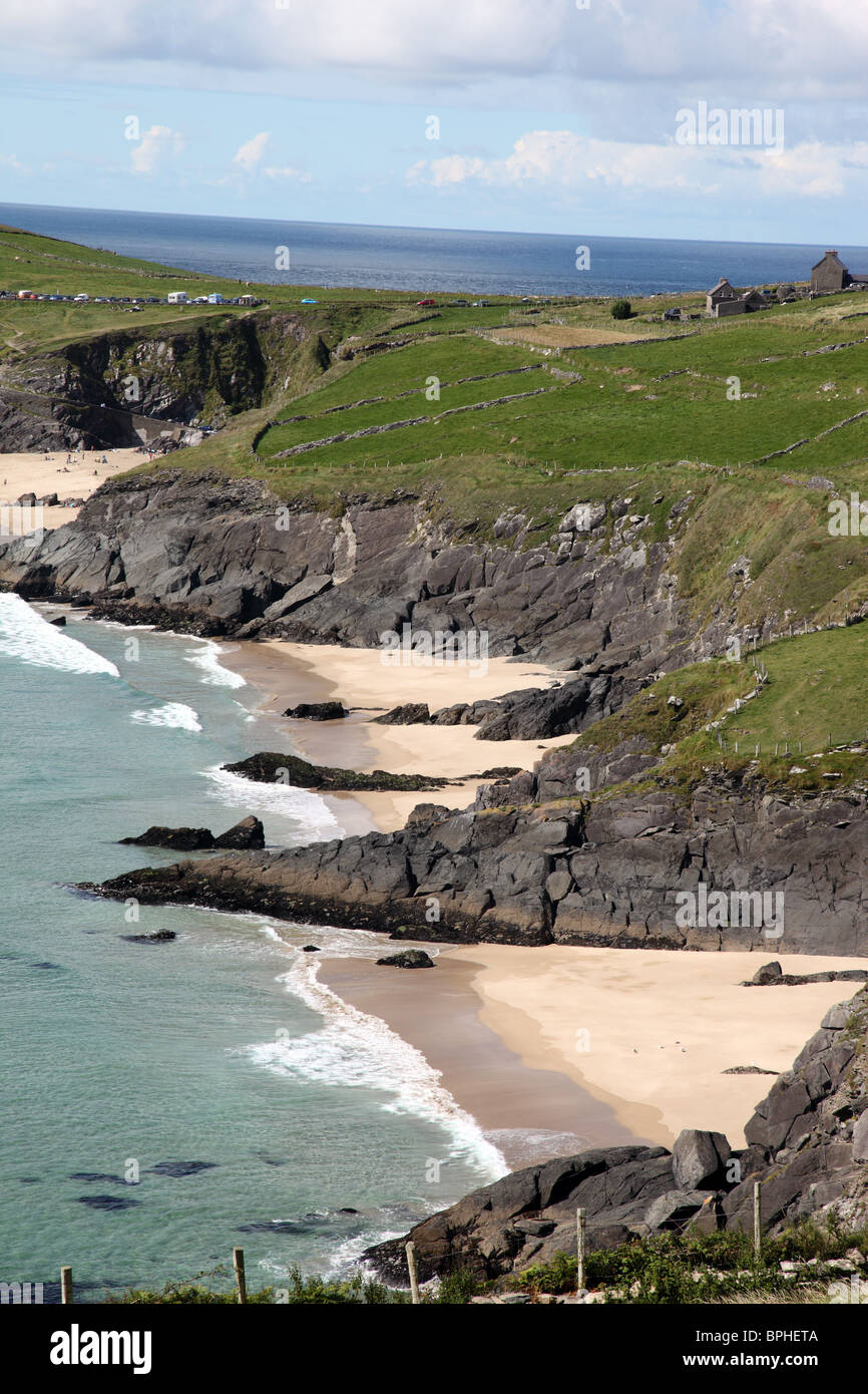 Plage fille Ryans, Slea Head, péninsule de Dingle, Irlande Banque D'Images