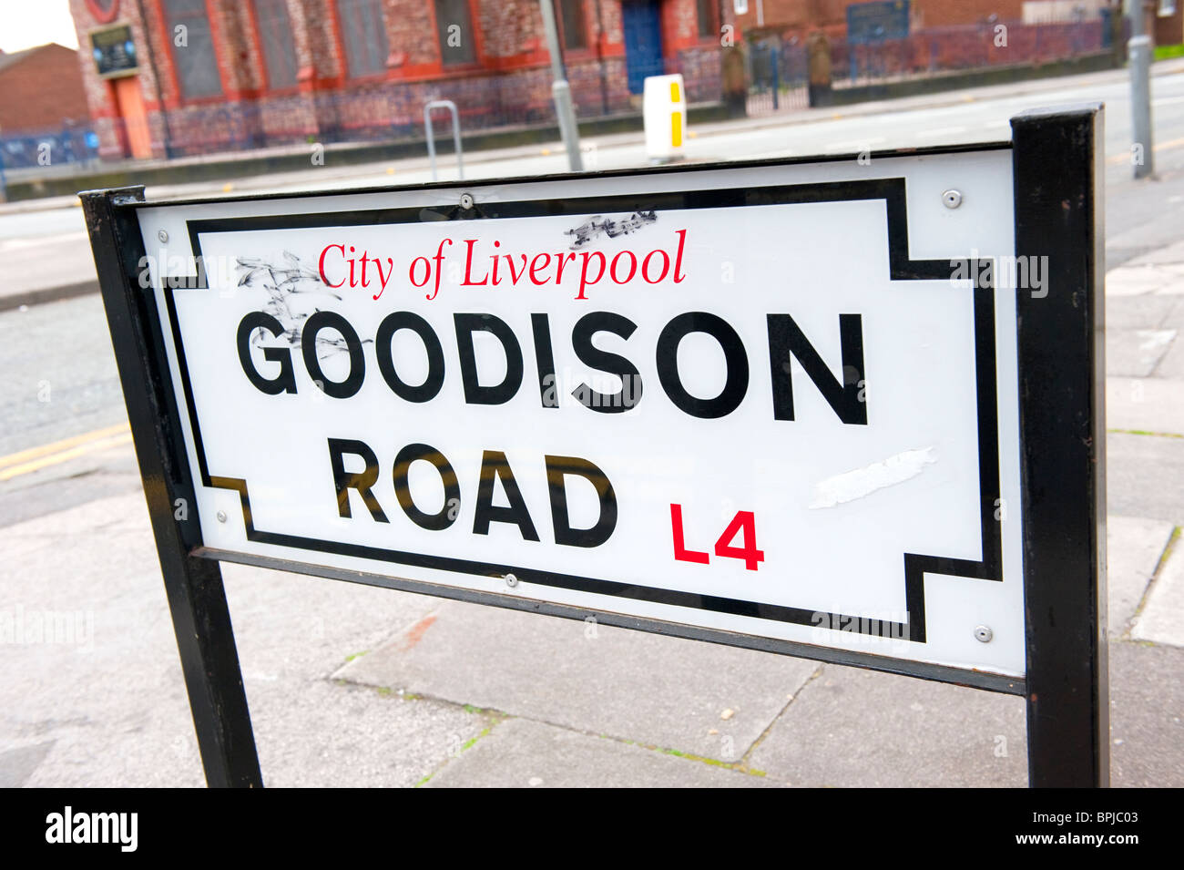 Goodison Goodison Park Liverpool Road Banque D'Images
