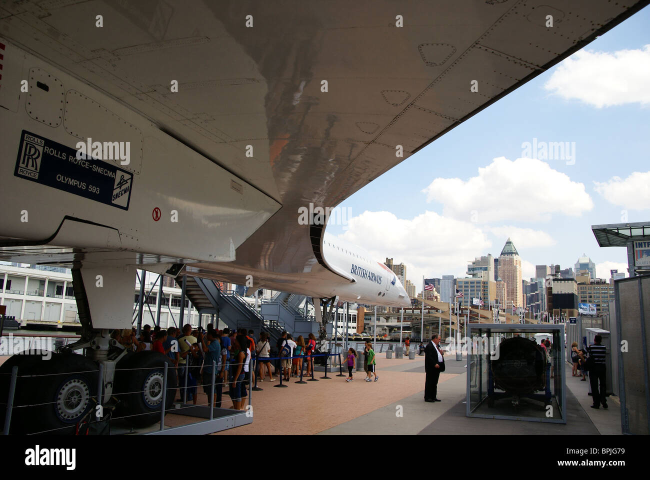 Condorde sur pier 86 à New York, juste à côté de l'Intrepid museum Banque D'Images
