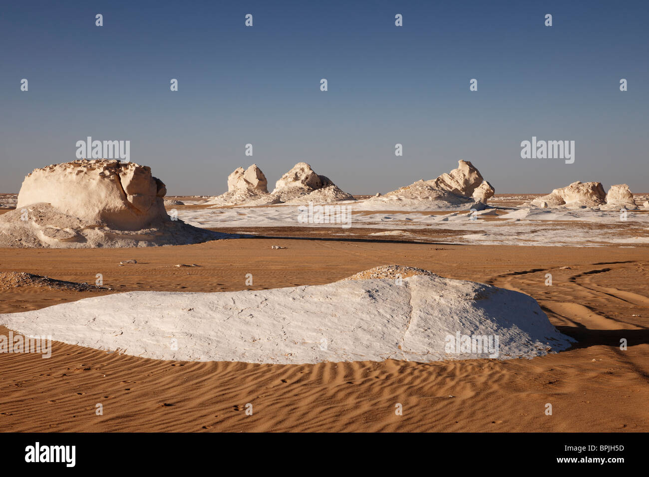 Le désert blanc près de Farafra Oasis, désert de l'ouest, l'Egypte, l'Afrique Banque D'Images