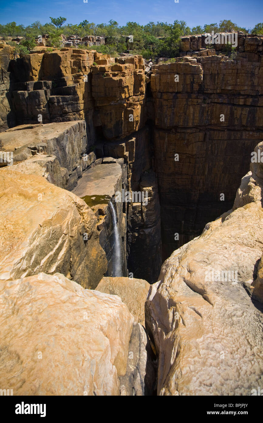 Le roi George Falls sont les plus élevés de la région de Kimberley seule descente de cascades Banque D'Images