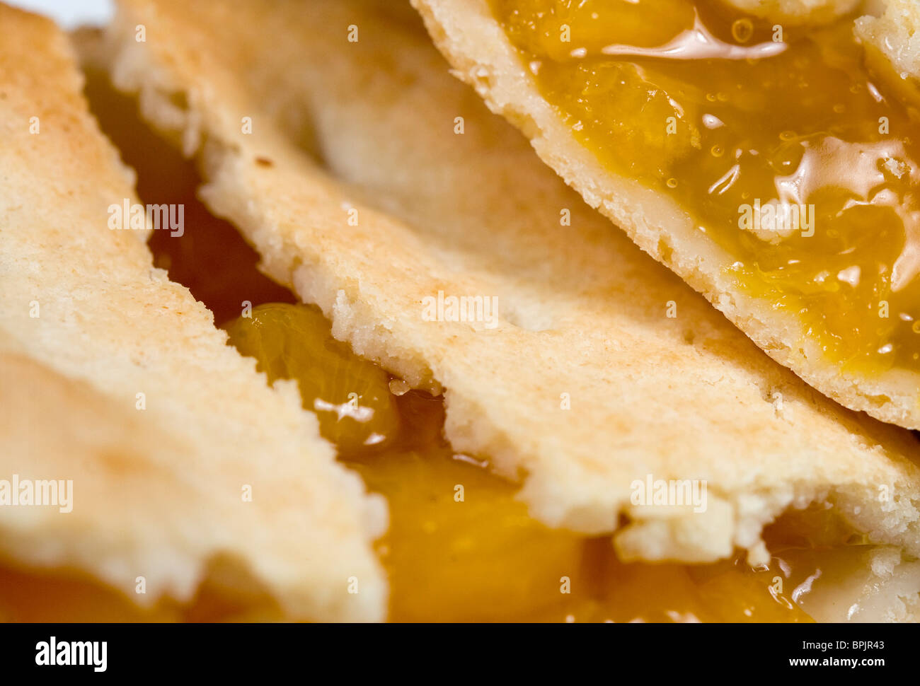 Tarte aux fruits Pêche Tastykake. Banque D'Images