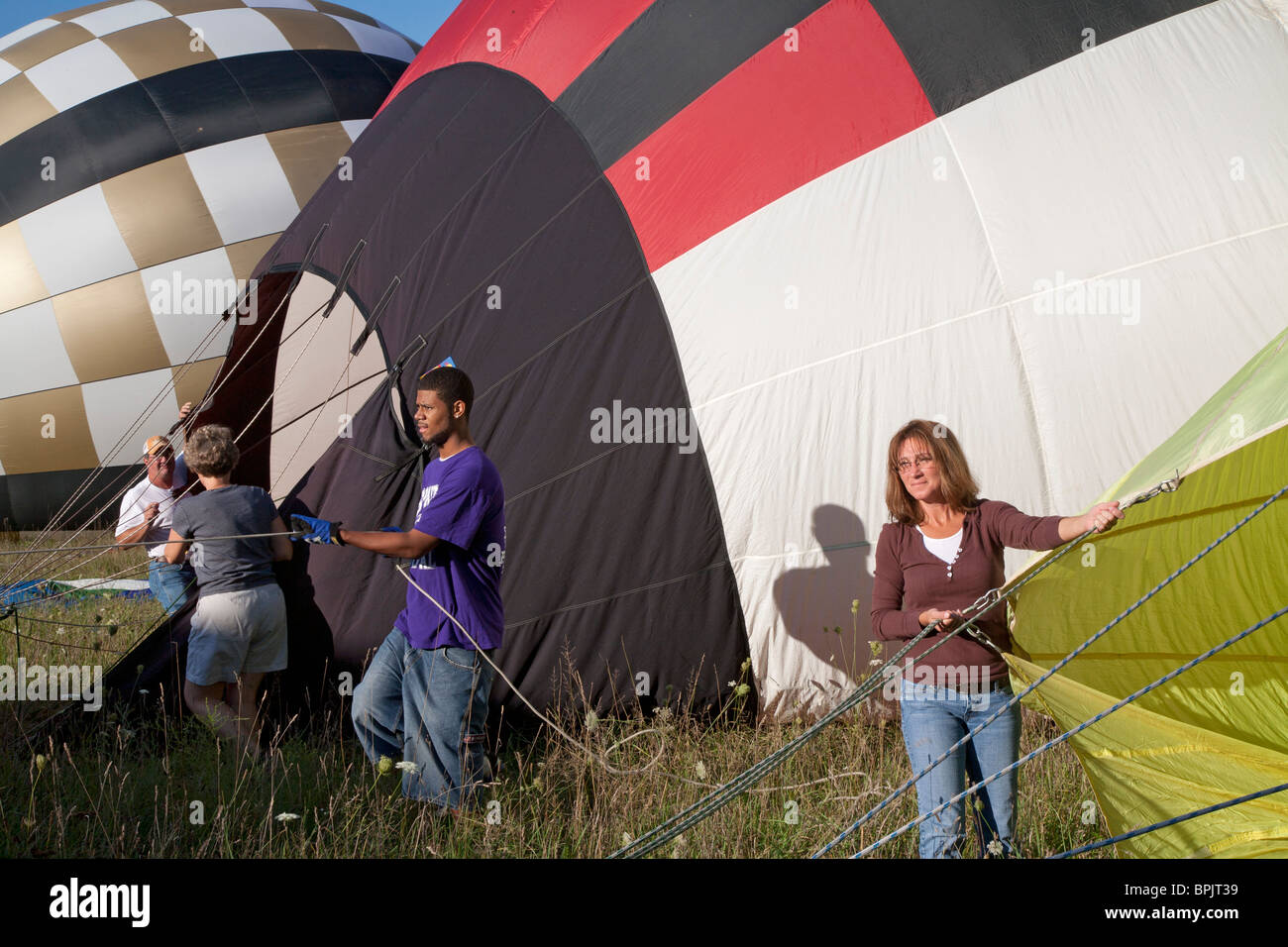 U.S. National Hot Air Balloon Championnat Canadien Banque D'Images