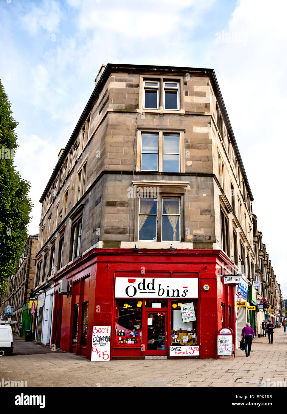 Façade d'Oddbins marchands de vin en ligne de l'Orme, Brunswick Street, Edinburgh, Midlothian, Scotland, UK, 'Grande-bretagne' Banque D'Images