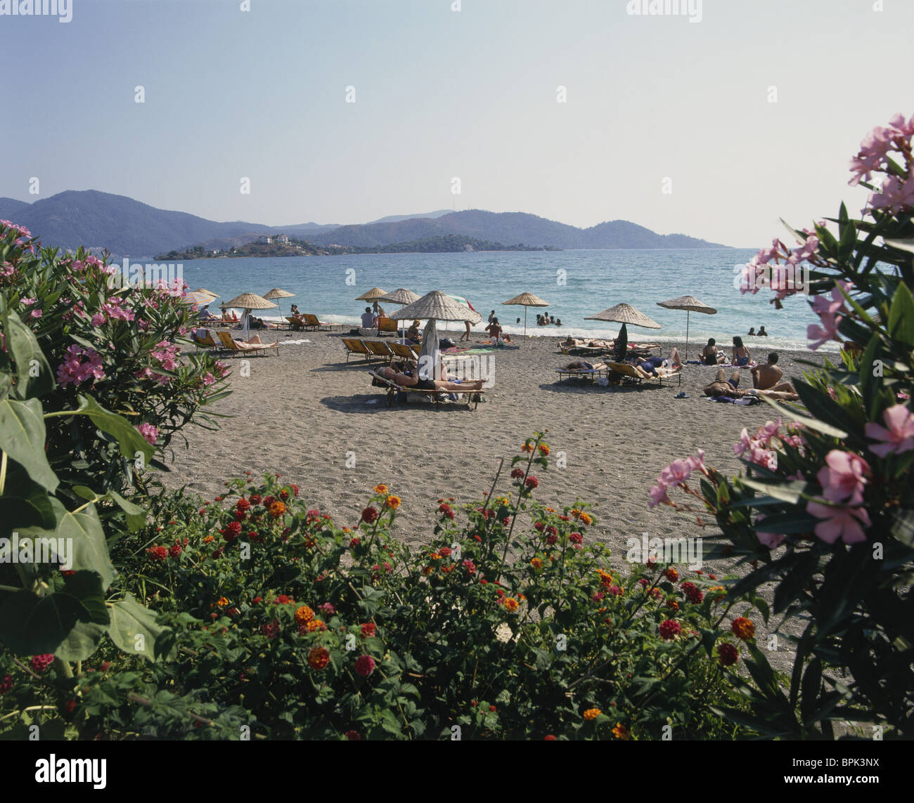 La plage de Calis, Turquie Banque D'Images