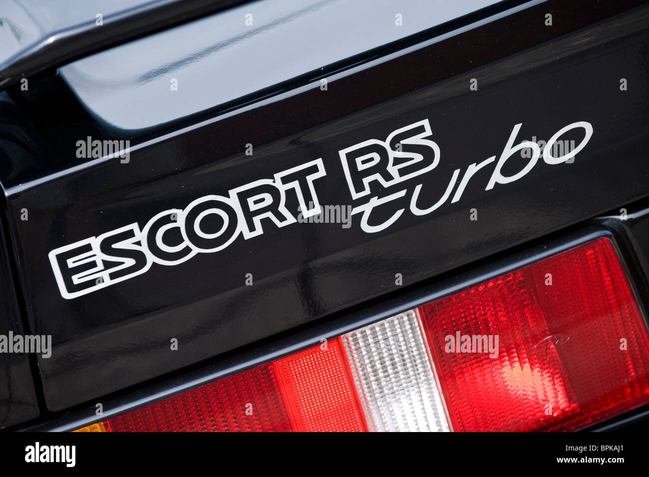 Ford Escort RS Turbo noir classique restauré motor car Banque D'Images