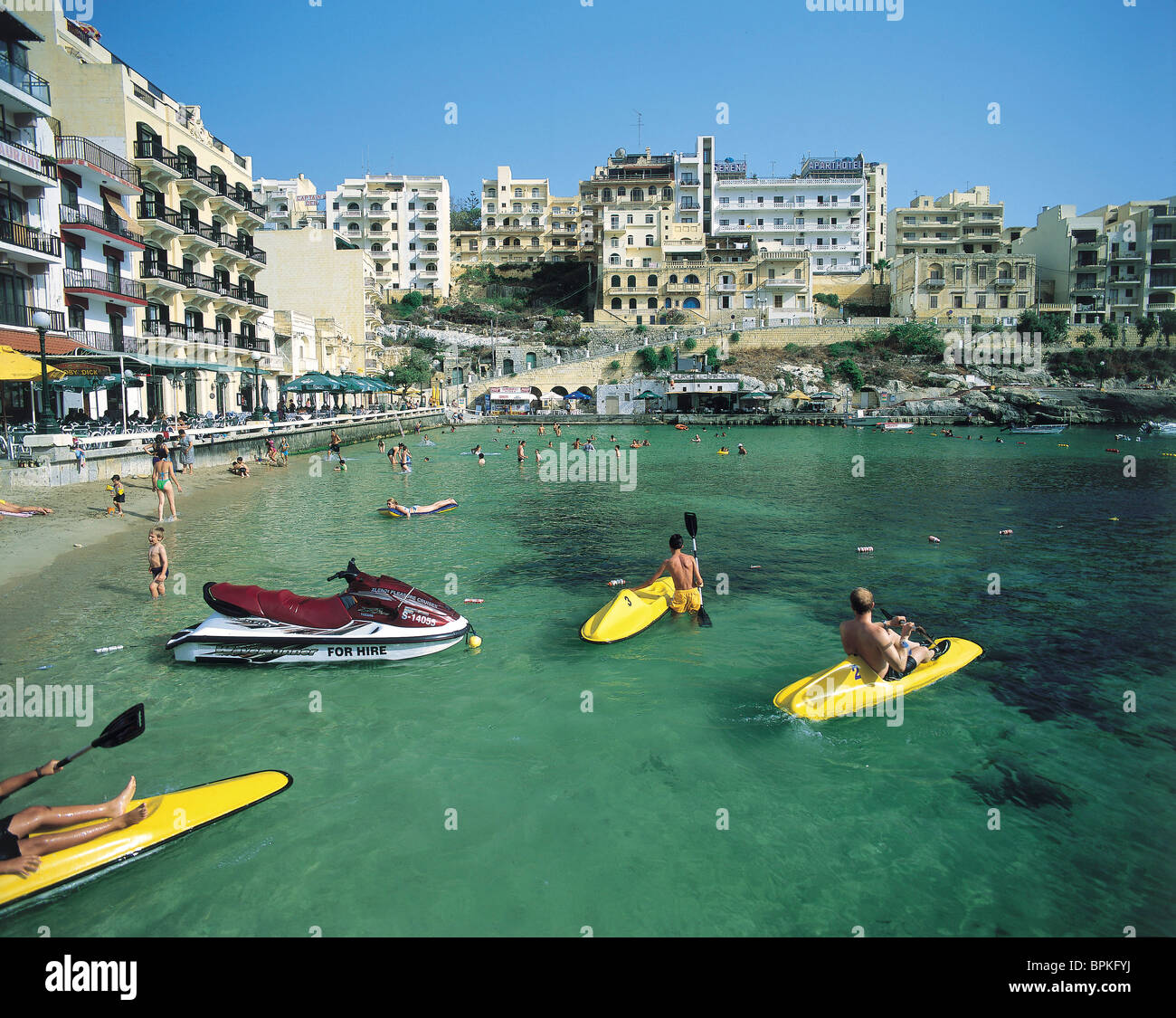 X'Lendi Bay, île de Gozo, Malte Banque D'Images