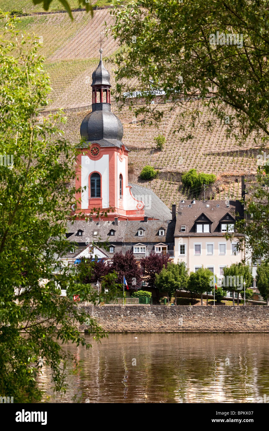 L'église de Zell, vallée de la Moselle, Allemagne Banque D'Images