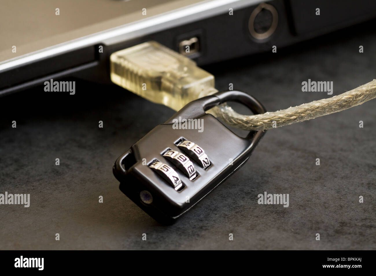 Concept de sécurité tourné à l'ère du numérique. Banque D'Images