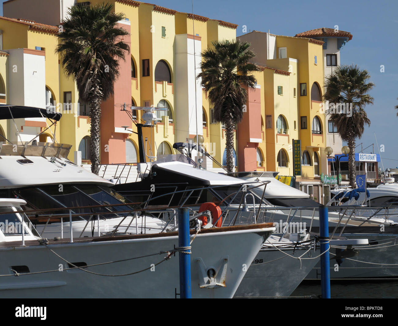 Le port de Port-Leucate, Aude, Languedoc-Roussillon, France Banque D'Images