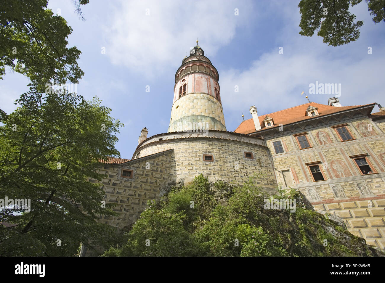 Château Cesky Krumlov, Bohême du Sud, République Tchèque Banque D'Images